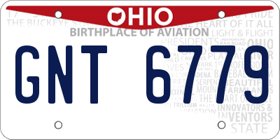 OH license plate GNT6779