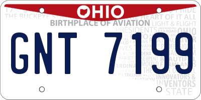 OH license plate GNT7199