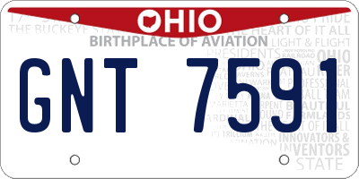 OH license plate GNT7591