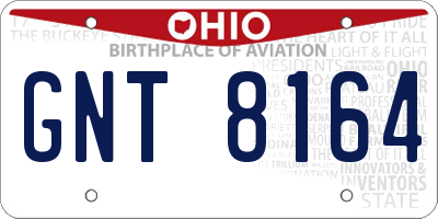 OH license plate GNT8164