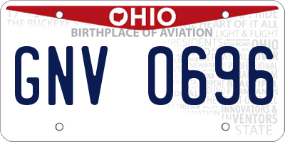 OH license plate GNV0696