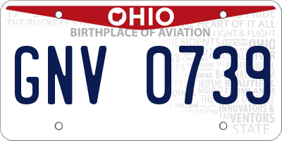 OH license plate GNV0739