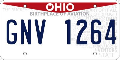 OH license plate GNV1264