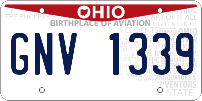 OH license plate GNV1339