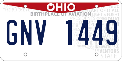 OH license plate GNV1449