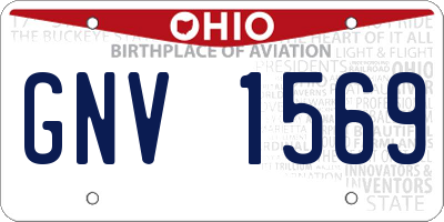 OH license plate GNV1569