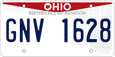 OH license plate GNV1628