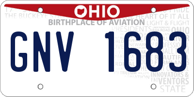 OH license plate GNV1683