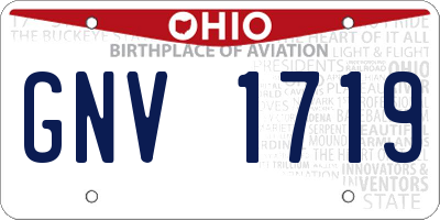 OH license plate GNV1719