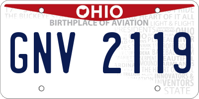 OH license plate GNV2119