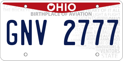 OH license plate GNV2777