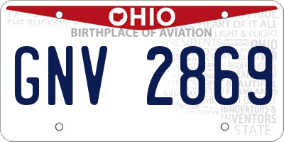 OH license plate GNV2869
