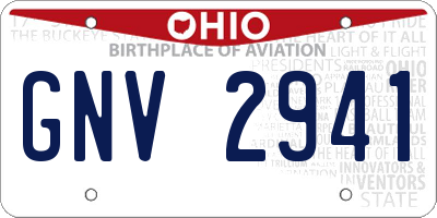 OH license plate GNV2941