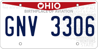 OH license plate GNV3306