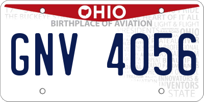 OH license plate GNV4056