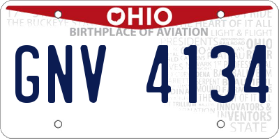 OH license plate GNV4134
