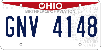 OH license plate GNV4148