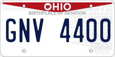 OH license plate GNV4400