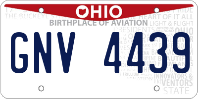 OH license plate GNV4439