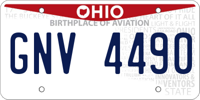 OH license plate GNV4490