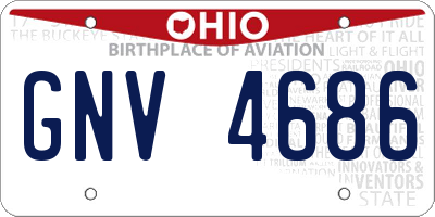 OH license plate GNV4686