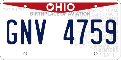 OH license plate GNV4759