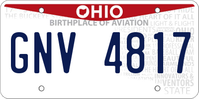 OH license plate GNV4817