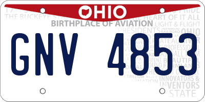 OH license plate GNV4853