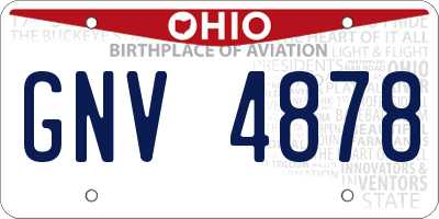 OH license plate GNV4878