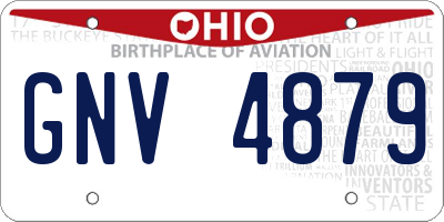 OH license plate GNV4879