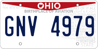 OH license plate GNV4979
