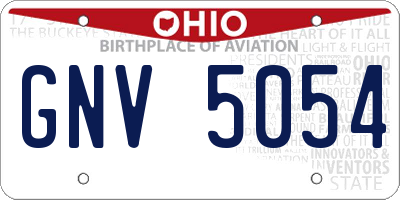 OH license plate GNV5054