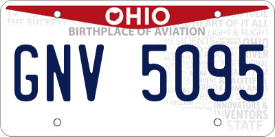 OH license plate GNV5095