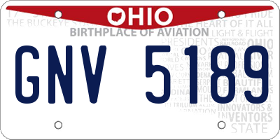OH license plate GNV5189