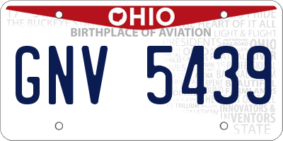 OH license plate GNV5439