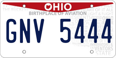 OH license plate GNV5444