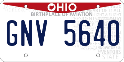 OH license plate GNV5640