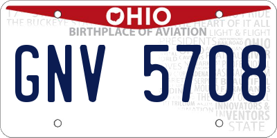 OH license plate GNV5708