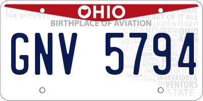 OH license plate GNV5794