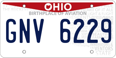 OH license plate GNV6229
