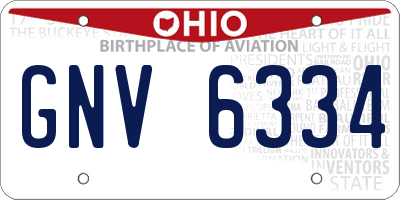 OH license plate GNV6334
