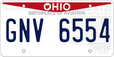 OH license plate GNV6554