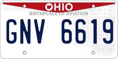 OH license plate GNV6619