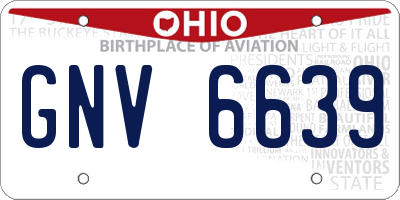 OH license plate GNV6639