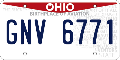OH license plate GNV6771