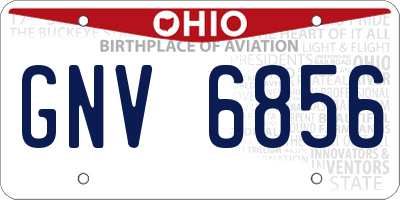 OH license plate GNV6856
