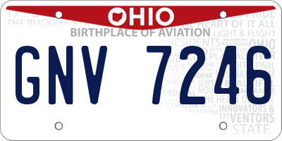 OH license plate GNV7246
