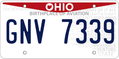 OH license plate GNV7339