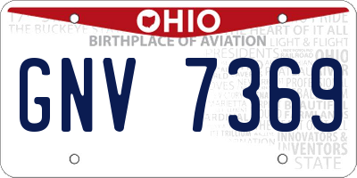 OH license plate GNV7369