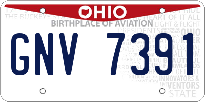 OH license plate GNV7391